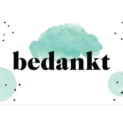 Wenskaart Bedankt 4