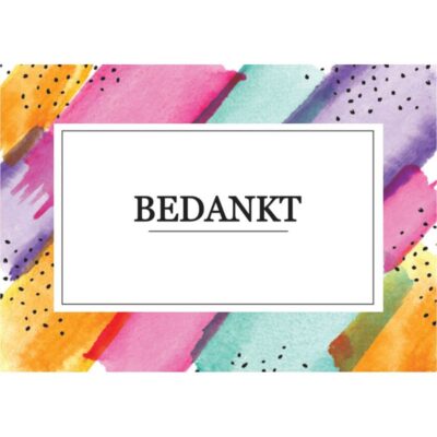 Wenskaart Bedankt 1